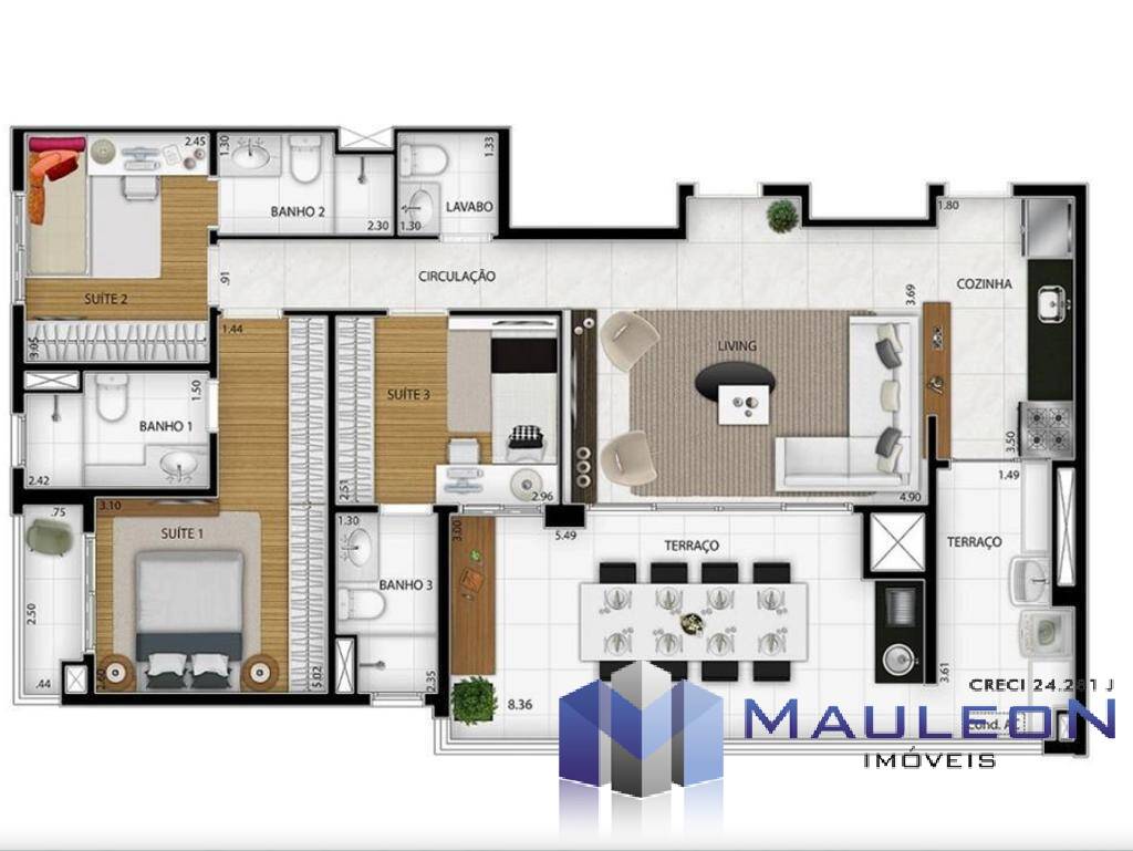 Apartamento à venda com 3 quartos, 110m² - Foto 26